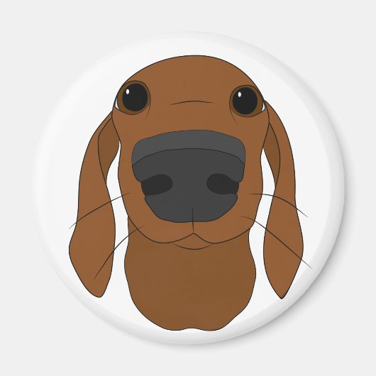 Leuke hond neus magneten (Voorkant)