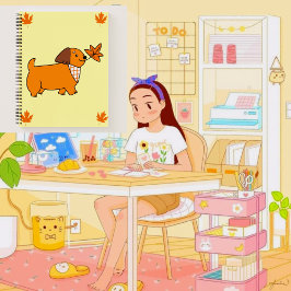 Leuke hond 🤎🍪🍁 notitieboek