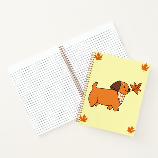 Leuke hond 🤎🍪🍁 notitieboek (Binnen)
