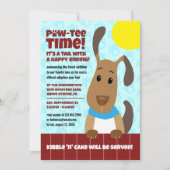 Leuke Hond op Hek Pet Adoptie Pawprints Paw-t-shir Kaart (Voorkant)