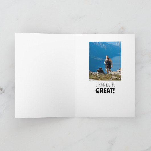 Leuke Hond Pap Verjaardag Gedachte Bubble Foto Bla Kaart (Binnen)