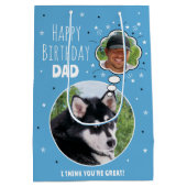 Leuke Hond Pap Verjaardag Gedachte Bubble Foto Bla Medium Cadeauzakje (Achterkant)
