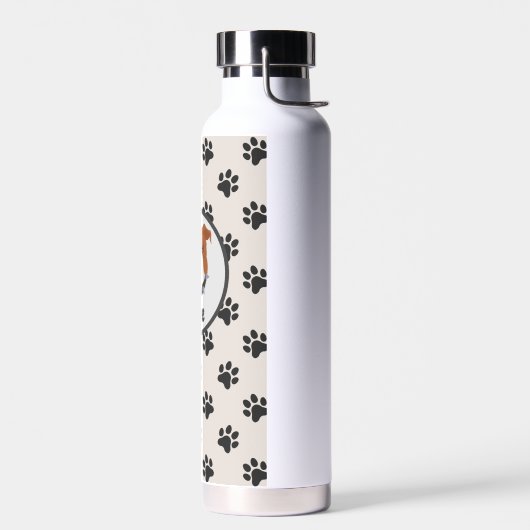 Leuke hond poot print custom spike waterfles (Links)
