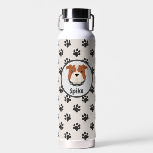 Leuke hond poot print custom spike waterfles