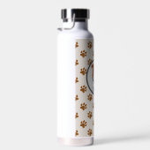 Leuke hond poot print huisdier aangepaste spike waterfles (Rechts)