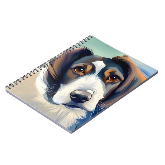 Leuke hond schets portret notitieboek (Linkerzijde)