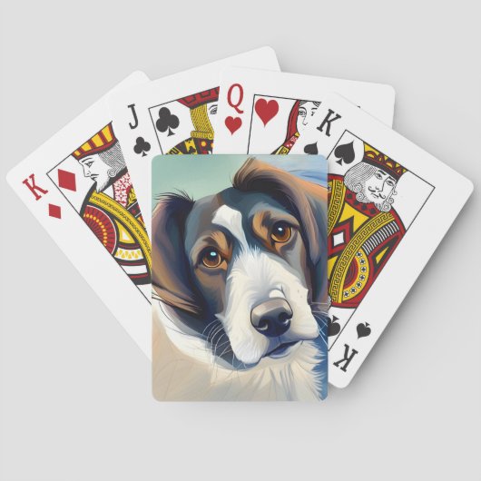 Leuke hond schets portret pokerkaarten (Achterkant)