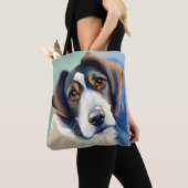 Leuke hond schets portret tote bag (Dichtbij)