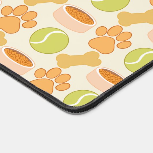 Leuke hond traktaties en speelgoed patroon ontwerp bureaumat (Hoek)