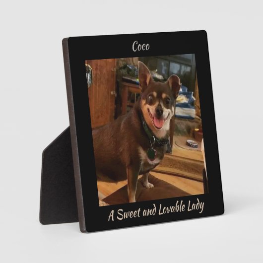 Leuke Hond Vierkant Fotoplaat (Voorkant)