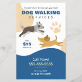 Leuke Hond Wandelen Diensten Zakelijk Flyer (Voorkant)