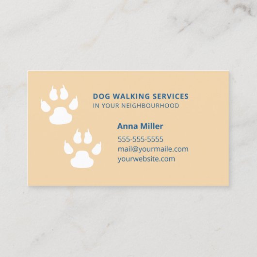 Leuke Hond Wandelen / Walker Services Visitekaartje (Achterkant)