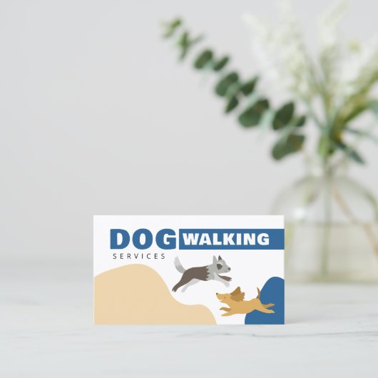 Leuke Hond Wandelen / Walker Services Visitekaartje (Staand voorkant)