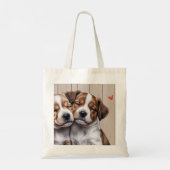 Leuke honden Canvas tas (Achterkant)