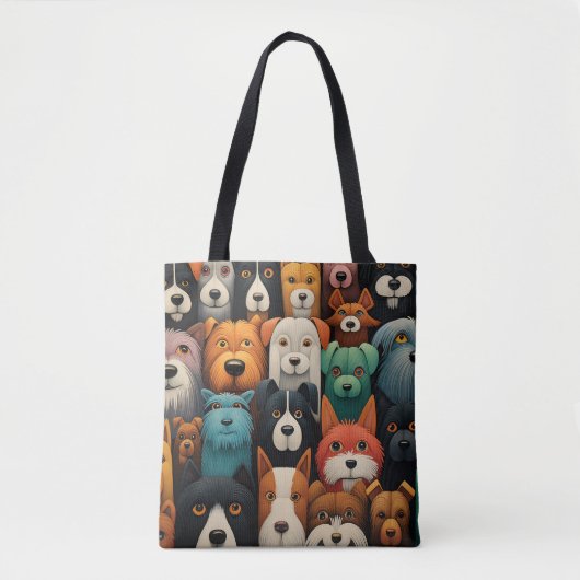 Leuke honden Canvas tas (Voorkant)