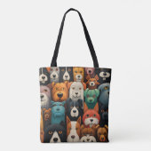 Leuke honden Canvas tas (Achterkant)