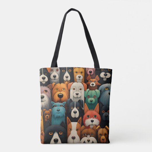 Leuke honden Canvas tas (Achterkant)