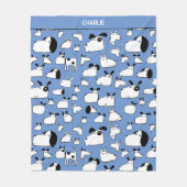 Leuke honden gepersonaliseerd fleece deken (Voorkant)