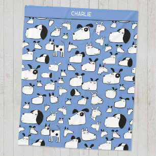Leuke honden gepersonaliseerd fleece deken