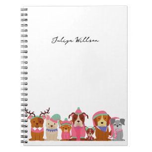 Leuke honden in de winternaam notitieboek
