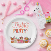 Leuke honden Kerstfeest Papieren Bordje (Feest)