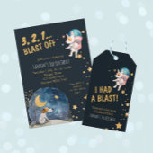 Leuke Honden op de Maan Jongens Tweede Verjaardag Kaart