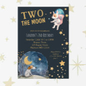 Leuke Honden op de Maan Jongens Tweede Verjaardag Kaart