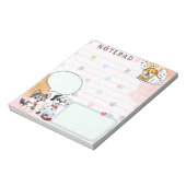 Leuke Honden Paw Print Achtergrond Thema Notitieblok (Linkerzijde)