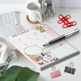 Leuke Honden Paw Print Achtergrond Thema Notitieblok