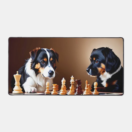 Leuke Honden Spelen Borst Bureaumat (Voorkant)