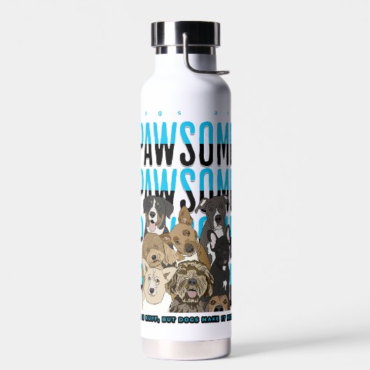 Leuke hondengezichten | Hondenliefhebber Pun Waterfles (Links)