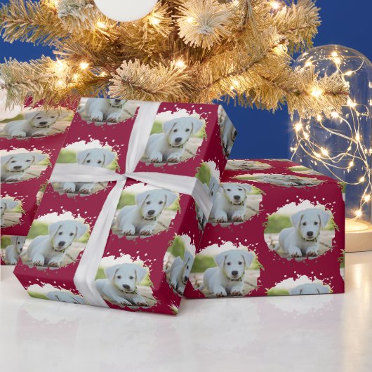 Leuke Hondenliefhebbers gepersonaliseerd fotopatro Cadeaupapier (Feestdagen)