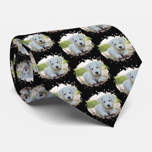 Leuke Hondenliefhebbers gepersonaliseerd fotopatro Stropdas (Opgerold)