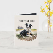 Leuke hondenliefhebbers Voeg tekst toe Kaart (Gele Bloem)