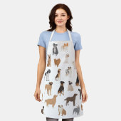 Leuke Hondenrassen patroon Pet Services Schort (Gedragen)