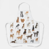 Leuke Hondenrassen patroon Pet Services Schort (Voorkant)