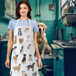 Leuke Hondenrassen patroon Pet Services Schort<br><div class="desc">Dit ontwerp kan worden gepersonaliseerd door de aanpassingsoptie te kiezen om tekst toe te voegen of andere veranderingen aan te brengen. Als dit product de optie heeft om het ontwerp naar een ander object over te brengen, moet u het ontwerp zo nodig aanpassen. Neem contact met me op colorflowcreations@gmail.com als...</div>