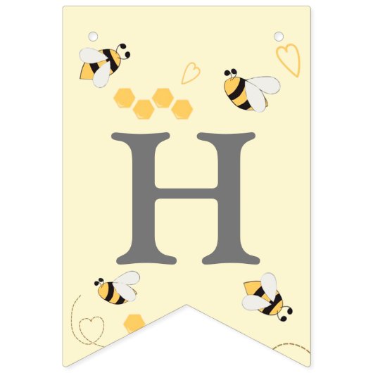 Leuke honingbij minimalistisch vlaggetjes (Tweede vlag)