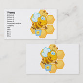 leuke honingbijen en honingraat visitekaartje (Voorkant / Achterkant)