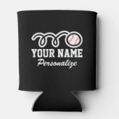 Leuke honkbal cartoon aangepaste naam verjaardagsc blikjeskoeler (Achterkant)