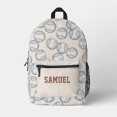 Leuke honkbal kids school gepersonaliseerd bedrukte rugzak (Voorkant)