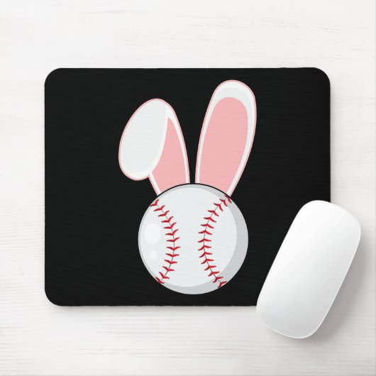 Leuke honkbal konijntje Pasen Kinder jongetjes peu Muismat (Met muis)