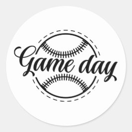 Leuke honkbal sport spel dag woord kunst ronde sticker