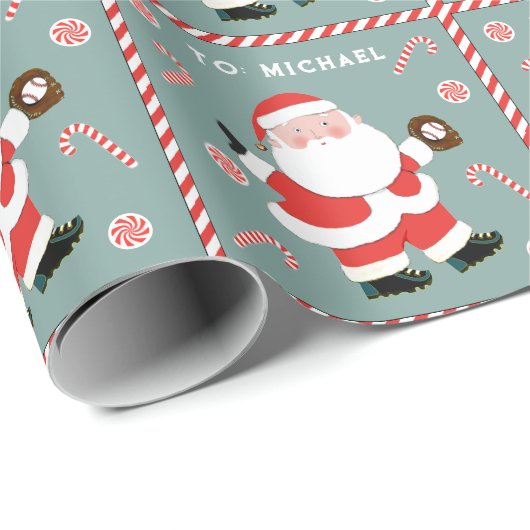 Leuke honkbal vakantie cadeauverpakkingspapier cadeaupapier (Rol Hoek)