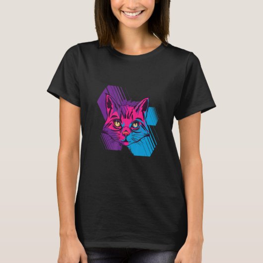 Leuke hoofd kat voor kitten kleurrijk voor kat t-shirt (Voorkant)