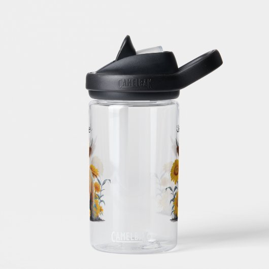 Leuke Hoogland Koe Bloemgeel Zonnebloemen Naam Waterfles (Links)