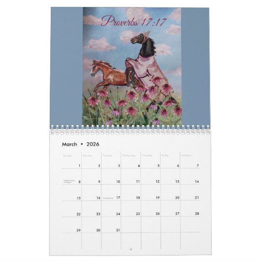 Leuke Horsey Schrift Kalender (Mar 2026)