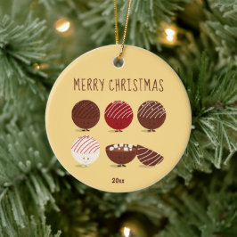 Leuke Hot Chocolade Bomb Kerstmis Keramisch Ornament
