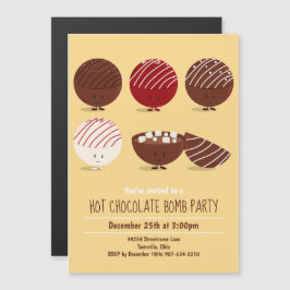Leuke Hot Chocolate Bomb Magnetische Uitnodiging