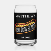 Leuke Hot Dog Stand Drinkware Soda Tumblers Bril Blikvorm Glas (Voorkant)